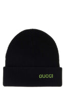 Gucci Black Wool Beanie Hat