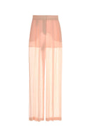 Alberta Ferretti Pink Silk Wide Leg Pant