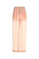 Alberta Ferretti Pink Silk Wide Leg Pant