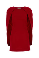 Alberta Ferretti Rød Stretch Crepe Mini Kjole