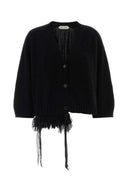 Alberta Ferretti Black Cashmere Blend Cardigan