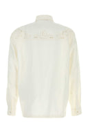 Gucci White Linen Polo Shirt