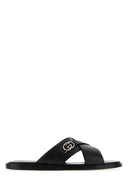 Gucci svarte skinntøfler