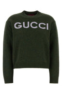 Gucci flaskegrønn ullgenser