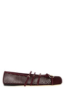 Gucci Burgundy Mesh Ballerinas