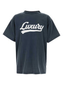 Balenciaga Denim Blue Cotton Oversize T Shirt