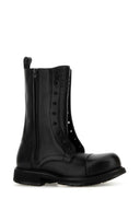 Balenciaga Black Leather Truck Boots