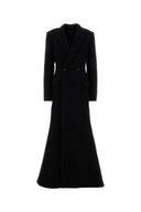 Balenciaga Black Wool Blend Coat