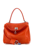Balenciaga Mini Rodeo-veske i oransje skinn