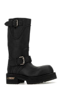 Balenciaga Black Leather Venom Boots