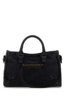 Balenciaga Black Denim Small Le City Handbag