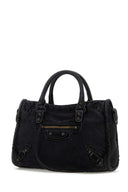 Balenciaga Black Denim Small Le City Handbag