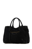Balenciaga Black Denim Medium Le City veske
