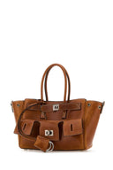 Balenciaga Caramel Leather Mini Carry All Bel Air Handbag