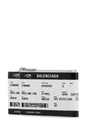 Balenciaga Printed Canvas Carta Di Imbarco Passport Card Holder