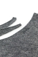 Ganni Grey Stretch Alpaca Blend Beanie