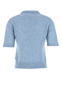 Suéter de mezcla de alpaca azul claro