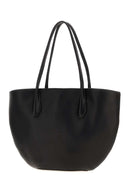 The Row Black Leather Alger Shopping Bag