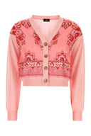 Cárdigan de mezcla de algodón de Etur Pink