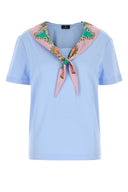Camisa de gran tamaño de algodón de color azul claro