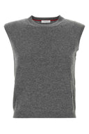 Salvatore Ferragamo grijs stretch kasjmiermix vest