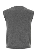Salvatore Ferragamo grijs stretch kasjmiermix vest