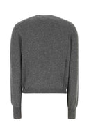Salvatore Ferragamo Dark Grey Stretch Cashmere Blend Cardigan