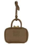 Miu miu lo de cuero de lodo keyring necesaria