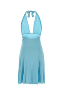 Gimaguas Light Blue Cotton Beso Mini Dress