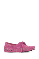 Gimaguas Pink Suede Car Loafers