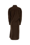 Lemaire Chocolate Silk Blend Shirt Dress