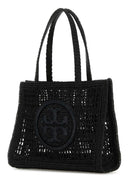 Tory Burch Svart Raffia Liten Ella Shopping Bag