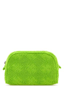 Tory Burch Green Terry Fabric Ella Beauty Case