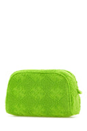 Tory Burch Green Terry Fabric Ella Beauty Case