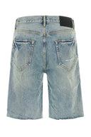 Purple Denim Denim Bermuda Shorts