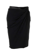 Versace Black Stretch Viscose-skjørt