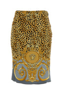 Versace-printet jerseyskjørt