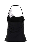 Courreges Black Stretch Satin Topp