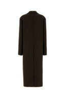 Jil Sander Melange brun ullfrakk