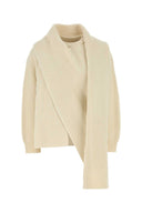 Jil Sander Ivory Wool Genser
