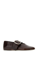 Jil Sander brune skinnballerinaer