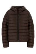 Jil Sander brun nylon dunjakke