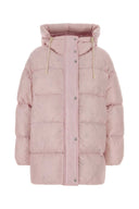 Jil Sander pastell rosa nylon dunjakke