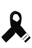 Jil Sander svart ullskjerf
