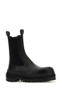 Jil Sander Black Leather Chelsea Ankle Boots