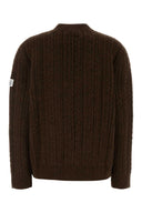Mm6 Maison Margiela Brown Stretch Wool Blend Cardigan