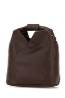 Mm6 Maison Margiela Chocolate Synthetic Leather Japanese Handbag