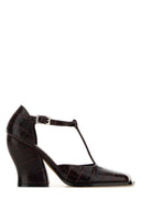 Loewe Burgundy Leather Onda Pumps