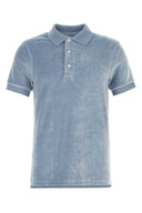 Tom Ford Light Blue Velvet Polo Shirt