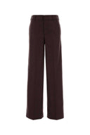 Pt Torino Melange Grape Wool Blend Lorenza Palazzo Pant